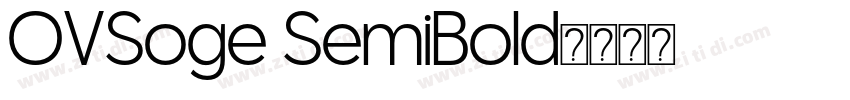 OVSoge SemiBold字体转换
